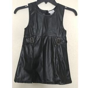Nicole Miller New York Mock Leather Sleeveless Dress Size 4T